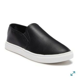 Steve Madden Black Perforated Slip on Sneakers
